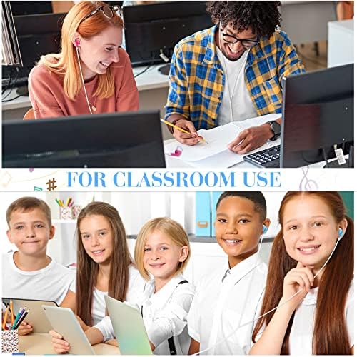 Vibrant 60-Pack Konohan Earbuds for Kids – Retro-Style Classroom Headphones, Individually Packaged for Hygiene, Ideal for Group Learning & Study, Compatible with All Devices, Durable Comfort for All-Day Use