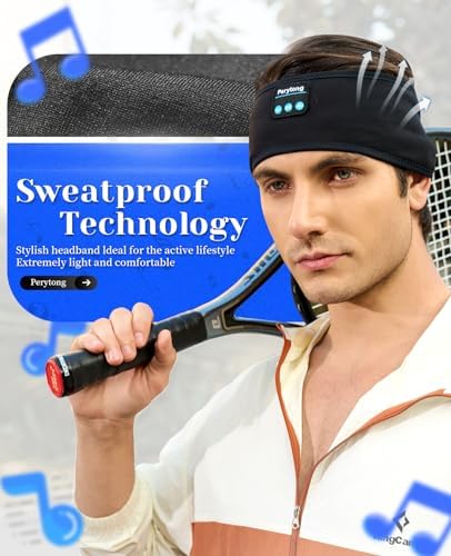 Perytong Wireless Bluetooth Sports Headband Headphones – Ultimate Comfort & Crystal-Clear Sound for Sleep, Yoga & Jogging – Perfect for Insomnia Relief, Meditation, and Easy Device Pairing