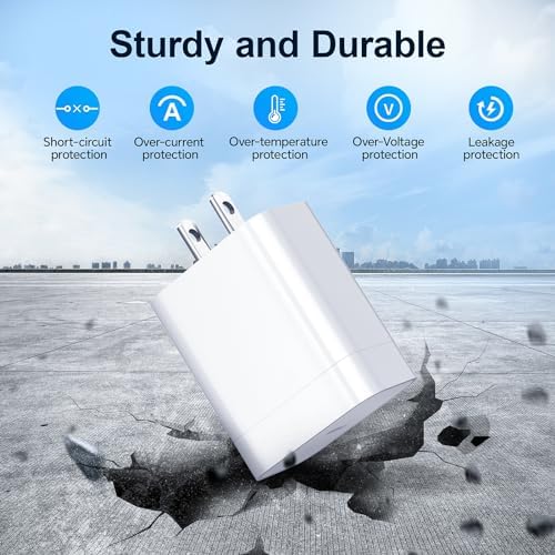 Rapid Charge Power Duo: 6 FT USB-C Wall Charger & Cables for i Phone 16, 15, Pro Max, i Pad Pro, Samsung S23 & Android – Unmatched Speed & Universal Compatibility for All Devices – Perfect for Home & Travel Use