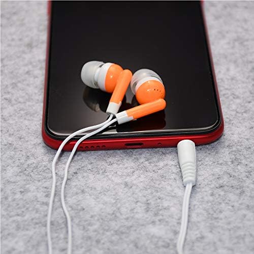 Bulk Pack CN-Outlet Orange Earbuds – Individually Bagged Headphones for i Phone, Android & MP3 Players – Perfect for Schools, Libraries & Hospitals – High-Fidelity Sound, Lightweight & Durable Design – 50 Count Audio Solution for Classroom & Professional Use