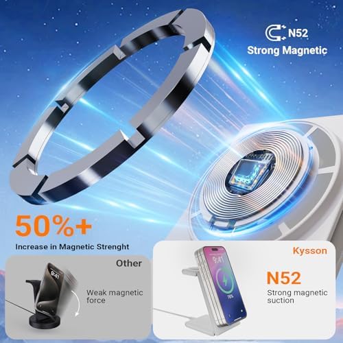 Ultimate Foldable 3-in-1 Wireless Charging Station for i Phone, Apple Watch & Air Pods – Travel-Friendly Magnetic Charger Stand for i Phone 12/13/14/15/16 in Pure White – Fast, Compact, and Versatile Power Solution for Multiple Devices