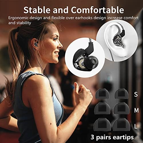 CCZ Warrior Professional In-Ear Monitor Earbuds – Wired Stage Headphones with 3 BA & 1 DD Drivers for Musicians, Singers, and Gamers – Exceptional Clarity, Deep Bass, and Ergonomic Comfort for Live Performance & Studio Use – Enhanced Device Compatibility and Durable Design