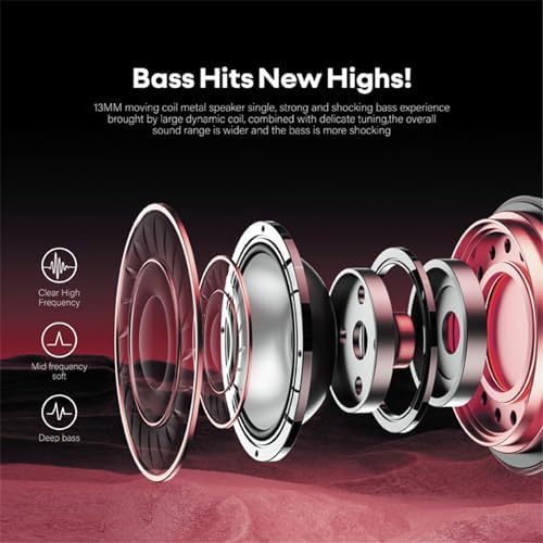 Sabbat M200 Bluetooth 5.3 Wireless Earbuds – Immersive Heavy Bass with Noise Cancellation, High-Fidelity Sound for Audiophiles – Ergonomic Fit, Quick Charge, Long-Lasting Battery, Universal Device Compatibility for All Music Lovers