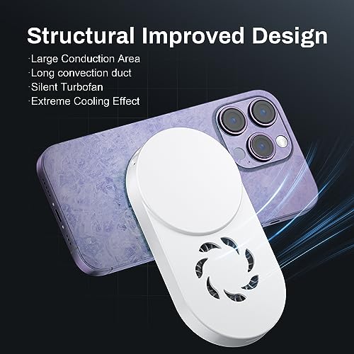 Hamosong Phone Cooler for Gaming, Magnetic Semiconductor iPhone Cooler Cooling Fan, Keep Phone Cool Fan for Phone – Enhanced Compatibility and Speed