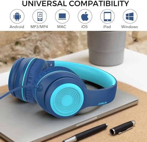 Vibrant Purple A8 Over-Ear Headphones – Lightweight, Portable Design with High-Definition Mic for Seamless Hands-Free Calls – Immerse Yourself in Hi-Fi Stereo Sound with Tangle-Free 1.5 m Cable, Perfect for Travel and Daily Use on Smartphones, Tablets, and Laptops – Unmatched Comfort for All-Day Listening