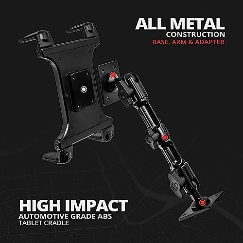 Tackform Enduro Series Heavy-Duty Drill Base Tablet Mount – Unmatched Stability for i Pad and Tablets in Trucks & Workspaces | ELD Compliant, 360° Rotation, Compatible with i Pad Mini, i Pad Pro 12.9, Galaxy S, Surface Pro, and Switch – Engineered for Professionals Seeking Precision and Convenience