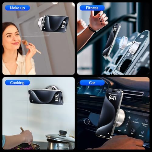 Revolutionary 15 W Magnetic Wireless Car Charger Mount – Adjustable Fast Charging Holder for i Phone 12-16 | Sleek, Foldable Design for Optimal Viewing | Ideal Gift for Tech-Savvy Drivers | Enhanced Mag Safe Compatibility & Travel-Friendly Convenience
