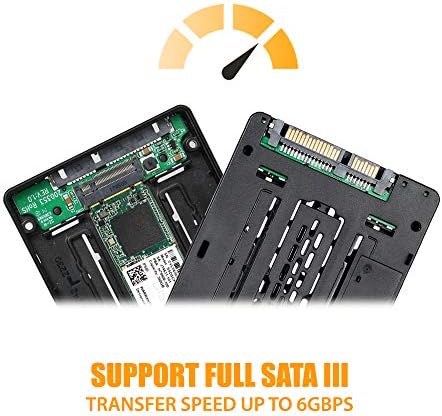 Transform Your Storage with ICY DOCK EZConvert MB703 M2 P-B | Tool-Free M.2 SATA SSD to 2.5-Inch SATA III Adapter for Enhanced Compatibility and Speed | Effortless Hot-Swap Accessory for Seamless Data Integration and Superior Performance | Durable Aluminum Design with Optimal Heat Dissipation for Maximum Reliability in Laptops and Desktops | Upgrade Your Data Transfer Experience Up to 6 Gbps with This Compact and Lightweight SSD Enclosure