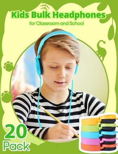 Premium Dual Pack Kids’ Classroom Headphones – Foldable & Swivel Design for Ultimate Portability – High-Definition Stereo Sound with 3.5 mm Jack – Comfortable Over-Ear Fit in Eye-Catching Blue & Pink – Robust Wired Headphones Tailored for K-12 Learning Environments