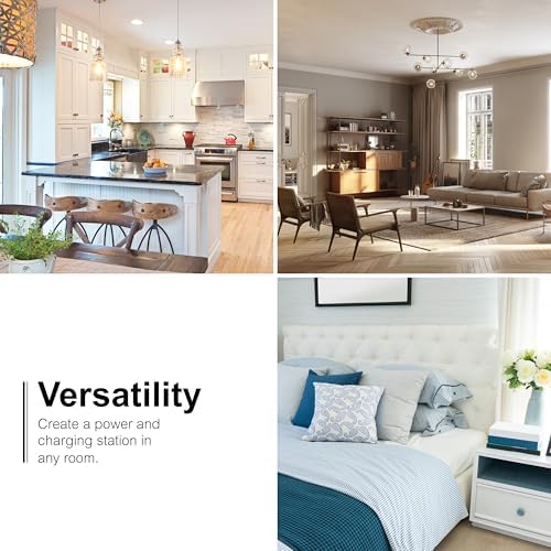 GE 17 W 3-Port USB Wall Charger Block for i Phone and i Pad – Fast Charging Adapter with Foldable Plug for Ultimate Portability – Sleek White Power Cube for Home, Office, and Travel Use – Compatible with i Phone 14, 13, 12 Series and More – Efficient Multi-Device Charging Solution