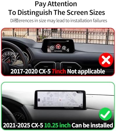 Wireless Charging car Phone Holder for Mazda CX-5 2021-2025 Accessories 10.25 inch Screen Fixed Clip,360° Rotation car Phone Mount Compatible with MagSafe – Enhanced Compatibility and Speed