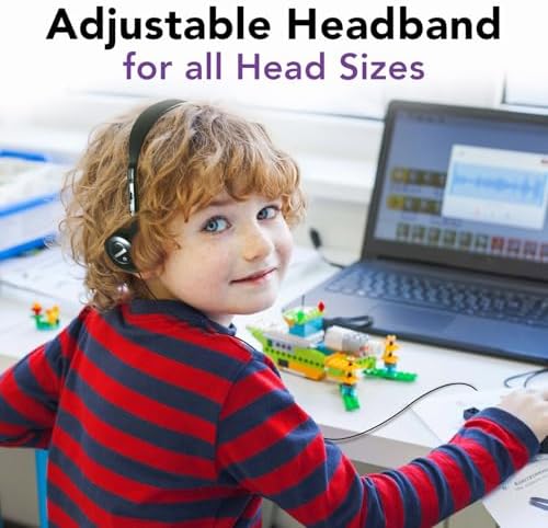 Maxell Teachers 24-Pack Stereo Headphones – Superior Comfort & 6-Foot Wired Flexibility for Classrooms, Padded Ear Cushions for Extended Use, Adjustable Headband for All Sizes, Lightweight Design for Effortless Portability, Durable Audio Solution Tailored for Educational Excellence