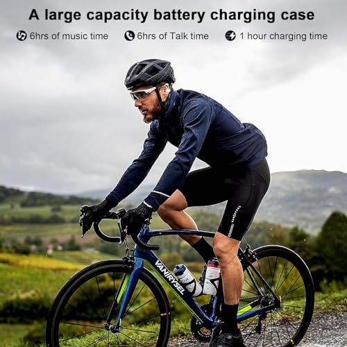 Open Ear Wireless Earbuds with Bluetooth 5.3 Technology – Lightweight Clip-On Sports Headphones Featuring Waterproof Design and Digital Display Charging Case for Active Lifestyles – Perfect for Running, Workouts, and Driving