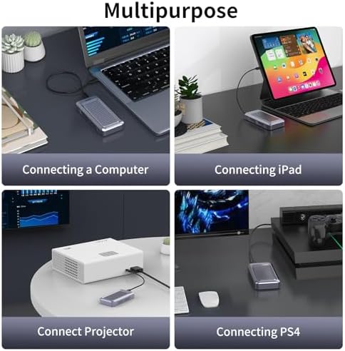 GODO RGB M.2 PCIe NVMe & SATA External SSD Enclosure – Ultra-Fast USB-C Adapter with Tool-Free Installation, 10 Gbps Transfer Speed, UASP & TRIM Support, Stylish RGB Lighting for Enhanced Portability and Performance