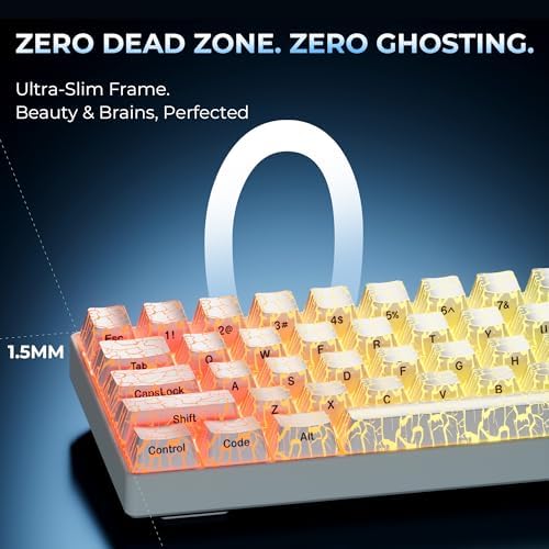 XXV K98 Wireless Gaming Keyboard – Retro Cherry Profile Custom Keycaps, RGB Backlit with Gasket-Structure Design, Hot-Swap Mechanical Comfort for Ultimate Win/Mac Compatibility & Enhanced Gaming Performance
