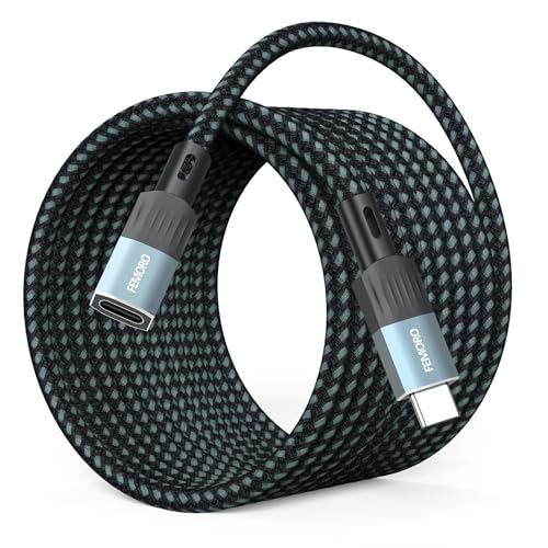 USB C Extension Cable 20ft/6M, Extra Long USBC Extender 100W Fast Charging, 5Gbps Data Transfer, 4K@60Hz USB-C 3.1 Male to Female Durable Braided Cord for iPhone16 Galaxy S25/24 Laptop Camera Tablet – Enhanced Compatibility and Speed