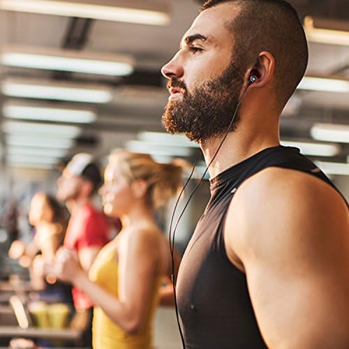 Ultimate Noise-Cancelling Super Bass Wired Earbuds with Microphone – Immersive Sound for Gaming, Travel & Work – Comfortable & Durable Earphones Compatible with i Phone & Samsung – Enhanced Performance & Extended Wear