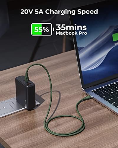 VOLTME 3.3 ft USB C Cable 2-Pack – Premium Nylon Braided Type C Charger for Fast Charging & High-Speed Data Transfer – Compatible with Mac Book Pro 2020, i Pad Pro 2021, Galaxy S22, Pixel, Switch & More – Durable, Universal Charging Solution in Grey for Enhanced Performance and Longevity