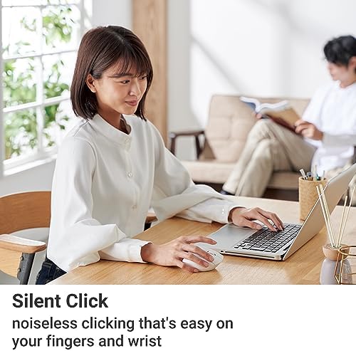Elevate Your Productivity with the ELECOM Wireless Ergonomic Mouse – Silent Click, 2000 DPI Precision, 20-Month Battery Life, and Stylish White Design for PCs, Macs, and Laptops – Perfect for Home or Office Use