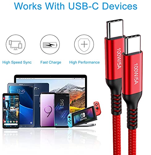 15 FT USB C to USB C Charging Cable – 100 W Fast Power Delivery for i Phone 15 Pro Max, Mac Book Air, i Pad Pro, Samsung Galaxy, One Plus, Google Pixel, PS5 & Xbox – Ultimate Durability and Enhanced Compatibility for Rapid Charging and Data Transfer