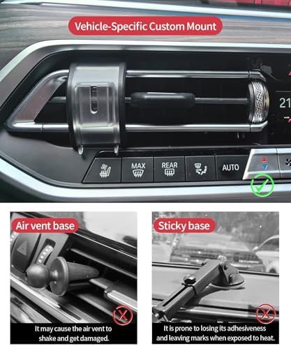 Premium Wireless Charging Car Phone Holder for BMW X3 (2022-2024) & X4 (2022-2025) – Sleek 360° Rotating Navigation Mount with Fast Charging Technology for Enhanced Driving Convenience and Style