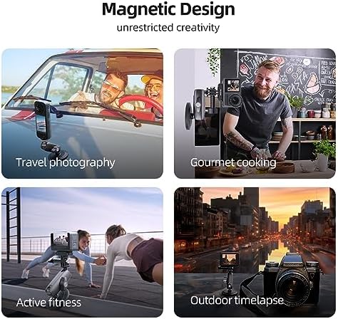 TELESIN Electric Magsafe Car Mount Vacuum Magnetic Car Phone Holder 105N 360° Reinforced Adjustable Swivel Lock, Suction Cup Phone Mount for Your Car/Gym/Mirror/iPhone & Android – Enhanced Compatibility and Speed