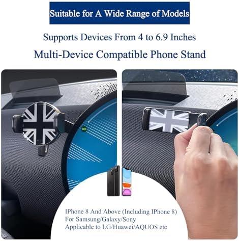 Upgrade Your Mini Cooper with the Persevere Car Phone Holder: Wireless Auto-Open/Close Charging for Circular Displays, Perfect Fit for 4-6.9” Smartphones, Enhanced Compatibility with F65, F66, J01, J05, F01 Models, Effortless Access and Fast Charging for Safe Navigation