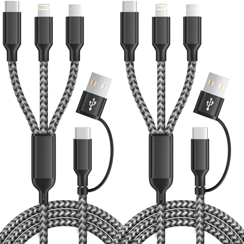 Ultra-Fast 240 W 4-in-1 USB C Charging Cable with Breathing Light Indicator – Multi-Device Compatibility for i Phone, i Pad, Samsung Galaxy, and Mac Book – 5 Ft Durable Cord in Stylish Purple for Efficient Data Sync and Enhanced Charging Performance