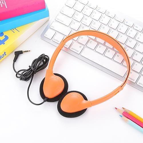 Bulk 20 Pack Classroom Headphones for Kids and Teens – Sturdy Wired On-Ear Audio Gear in Vibrant Colors for Optimal Learning in Schools, Libraries, and Home Study – Universally Compatible with Tablets, Laptops, and More for Seamless Connectivity