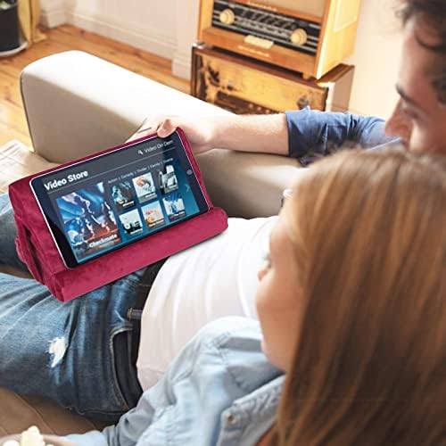 Ultimate Comfort Multi-Angle Tablet Holder and Phone Stand Set – Lightweight and Sturdy Design with Storage Pocket – Ergonomic Cushion for Enhanced Stability and Versatile Use – Modern Black and Light Green Aesthetic for Stylish Workspaces and On-the-Go Convenience