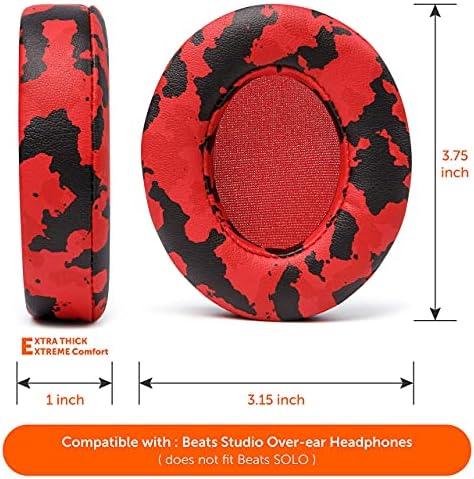 Upgrade Your Audio Experience with WC Wicked Cushions Replacement Ear Pads for Beats Studio 2 & 3 – Retro 90’s White | Luxurious PU Leather & Enhanced Foam for Optimal Sound Isolation | Perfectly Fits B0501 & B0500 Models | Not Compatible with Beats Solo | Enhanced Adhesive for Maximum Durability and Longevity