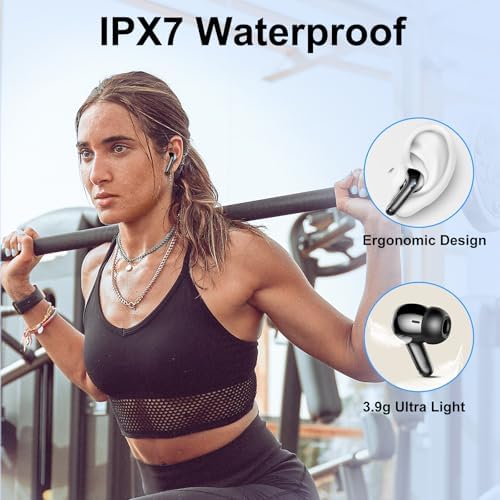 Experience the Future of Sound with Weur Ghy Bluetooth 5.3 Wireless Earbuds – Advanced 4-Microphone ENC Noise Cancellation, 56-Hour Playtime, IPX7 Waterproof Design, Instant USB-C Charging, and LED Battery Indicator for Ultimate Performance in Every Environment