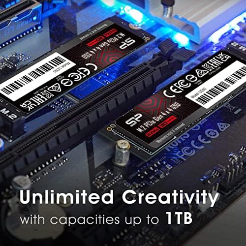 Elevate Your Computing Experience with Silicon Power 500 GB UD90 NVMe 4.0 Gen4 PCIe M.2 SSD – Lightning-Fast Read/Write Speeds of 5,000/2,700 MB/s for Gamers and Creators – Compact, Reliable Storage Solution with Superior Compatibility for All Devices