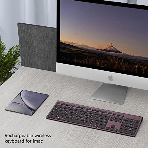 JOYACCESS Rechargeable Silent Wireless Keyboard – Sleek Silver-White Design for Mac, PC & Laptop | Versatile 2.4 G USB Connectivity | Water-Resistant, Noise-Free Typing for Enhanced Focus & Productivity | Compatible with Windows, i OS & Android Devices | Lightweight & Slim for On-the-Go Professionals