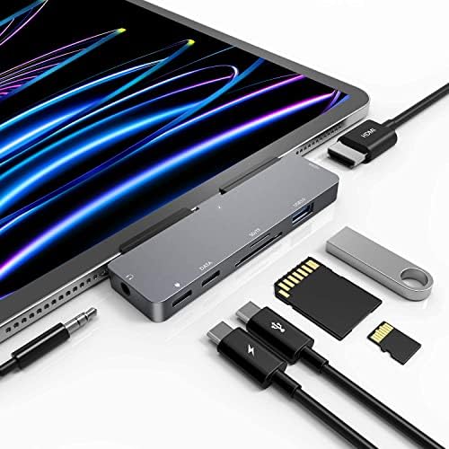 Transform Your i Pad Experience with Our 7-in-1 USB-C Hub: Seamless 4 K HDMI, Fast Charging, and Versatile Connectivity for i Pad Pro (M1, M2, M4), i Pad Air 4 & 5, and Mini 6 – Your Ultimate Docking Station for Enhanced Productivity and Portability