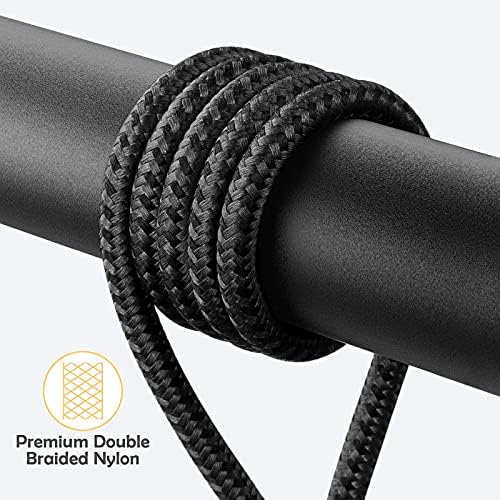 Dasku 3 FT 90-Degree USB C to Lightning Charging Cable – Fast 20 W Nylon Braided Cord for i Phone 14/13/Pro/12/Max/11/XS/XR/8/Plus – Ultimate Durability & Efficient Data Sync for Tight Spaces