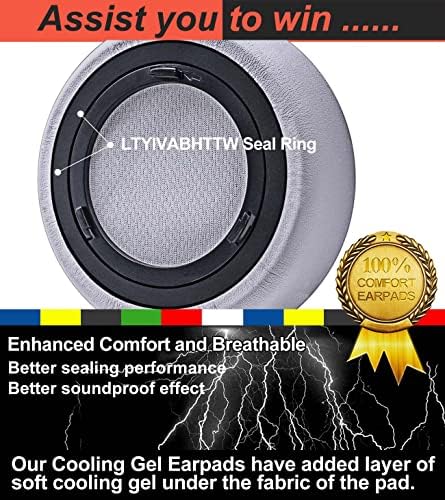Upgrade Your Audio Experience with Virtuoso XT Cooling Gel Earpads – Premium Replacement for Virtuoso RGB Wireless SE Headset, Enhanced Comfort with Hybrid Fabric & Thick Cooling Gel (Black) – Perfect Fit, Easy Installation, Unmatched Breathability and Support