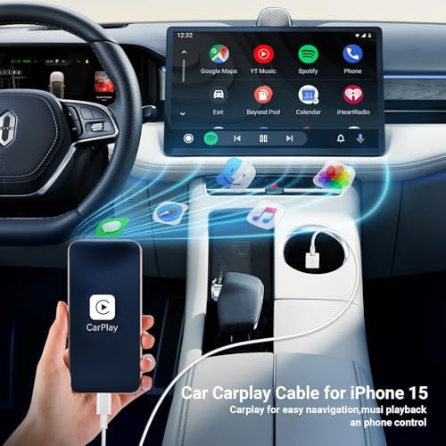 Essri 3-Pack Carplay USB A to C Cable for iPhone 16/15 Pro Max,USB C Car Charger Cable 3FT,Fast Charging Cord Compatible with iPad Pro/Air/Mini, for Apple 16/15 Series,for Samsung,Blue – Enhanced Compatibility and Speed