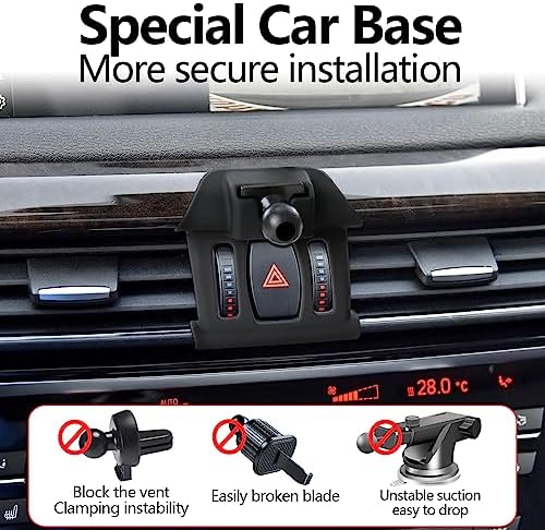 Custom-Fit Gravity Phone Holder Mount for 2024-2025 BMW X5, X6 & 2023-2025 X7 – Premium Car Accessory for Seamless Navigation and Connectivity – Tool-Free Installation, Robust Build, 360-Degree Rotatable Design – Elevate Your Modern BMW Driving Experience