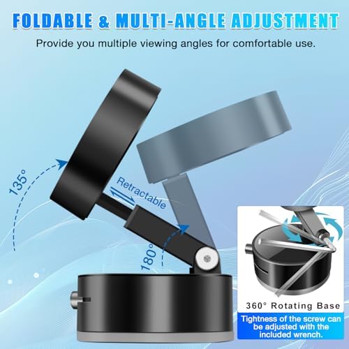 Ultimate 360° Magnetic Suction Cup Phone Mount – Adjustable, Foldable Design for All Smartphones – Effortless Hands-Free Navigation with Robust Grip on Any Surface – Perfect for Safe Driving and Stylish Functionality