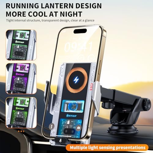 Wireless Car Charger with Phone Holder Mount 15W Fast Car Charger Auto Clamping Phone Holders for You Car Windshield Dashboard Air Vent Accessories for iPhone 13 Pro Max15141211Samsung Galaxy Googl – Enhanced Compatibility and Speed