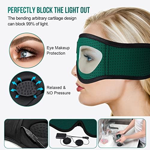 Ultimate Bluetooth Sleep Mask with High-Definition Sound: Perfect for Side Sleepers Seeking Unmatched Comfort and Entertainment – Experience Enhanced Connectivity, Crisp Audio, and Stylish Relaxation for Restful Nights and Mindful Moments – Ideal Gift for Music Lovers and Meditative Souls