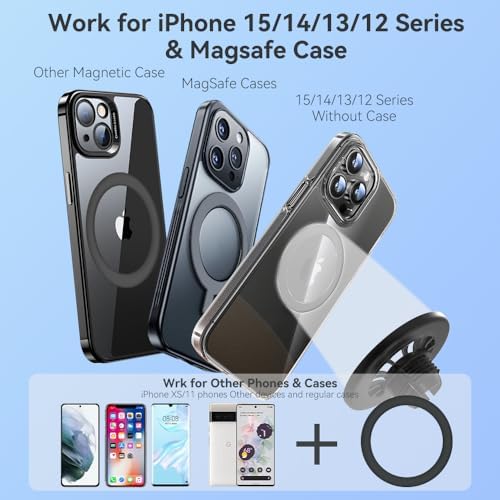 CLEC Premium Mag Safe Car Phone Mount for Mercedes-Benz GLC-Class (2016-2022) & C-Class (2015-2021) – Strong Magnetic Grip, Adjustable Viewing Angles, Seamless Compatibility for i Phone 16/15/14/13/12 Series & All Smartphones – Elevate Your Driving Experience with Enhanced Safety and Style