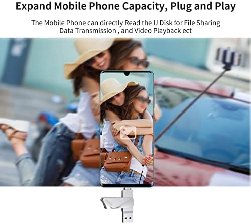 SSK 256 GB USB C Flash Drive – Versatile 2-in-1 OTG Memory Stick for Android, Mac, and Laptops – High-Speed USB 3.2 with Up to 200 MB/s Transfer Rate – Compact and Durable Thumb Drive for Effortless File Sharing and Storage