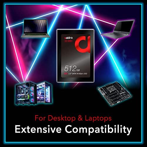 Elevate Your Gaming and Productivity with Addlink S20 512 GB SATA III Internal SSD – Experience Blazing Fast 500 MB/s Read Speed for PS4, Laptops, and PCs, Effortlessly Enhance Performance and Expand Storage Capacity Today!