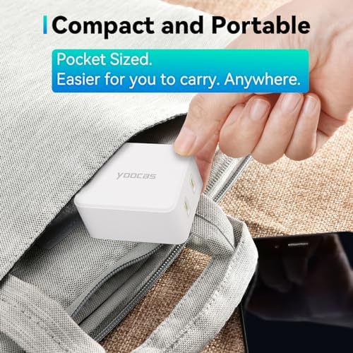 Ultra-Fast 65 W USB C Power Adapter – Dual-Port Travel Charger with PD3.0 Ga N III Technology for Rapid Device Charging – Perfect for Galaxy S23, i Phone 15 Pro, i Pad Pro, Mac Book Air & More – Compact, Foldable Design for On-the-Go Convenience and Maximum Compatibility