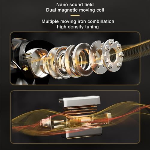 Premium CCA ND 001 4 BA+1 DD In-Ear Monitors: Hi-Fi Audiophile Earphones with Deep Bass, Tangle-Free Detachable Cable & Microphone for Enhanced Compatibility and Comfort – Perfect for Music Lovers and Professionals