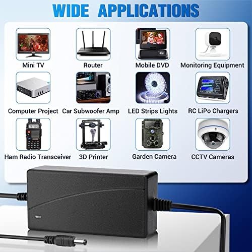 High-Performance 24 V 3 A Power Supply Adapter – Universal AC to DC Converter for LED Lighting & CCTV Systems, Dual Plug Compatibility (5.5 x 2.5 mm & 5.5 x 2.1 mm) – Reliable Switching Transformer with Safety Features for Optimal Device Functionality and Longevity
