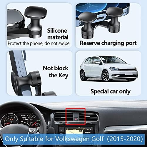 VW Golf 7 MK7 R GTI 2015-2021 Premium Car Phone Holder with 360-Degree Rotation | Enhanced Stability & Hands-Free Navigation | Effortless Installation & Sleek Aesthetic Design | Universal Smartphone Compatibility – Essential Auto Accessory for Modern Drivers