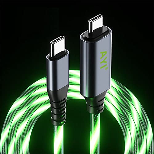 AYI 60 W USB Type C to Type C Fast Charging Cable with LED Indicator – High-Speed Data Transfer, 39-Inch Durable Charger for All USB-C Devices – Enhance Your Power Delivery Experience in Style